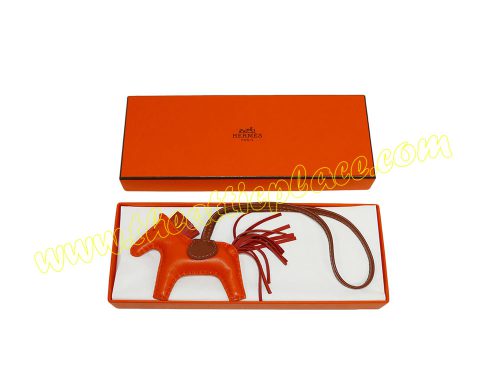 Hermes Rodeo PM Feu/ Fauve Duo Color Bag Charm-0