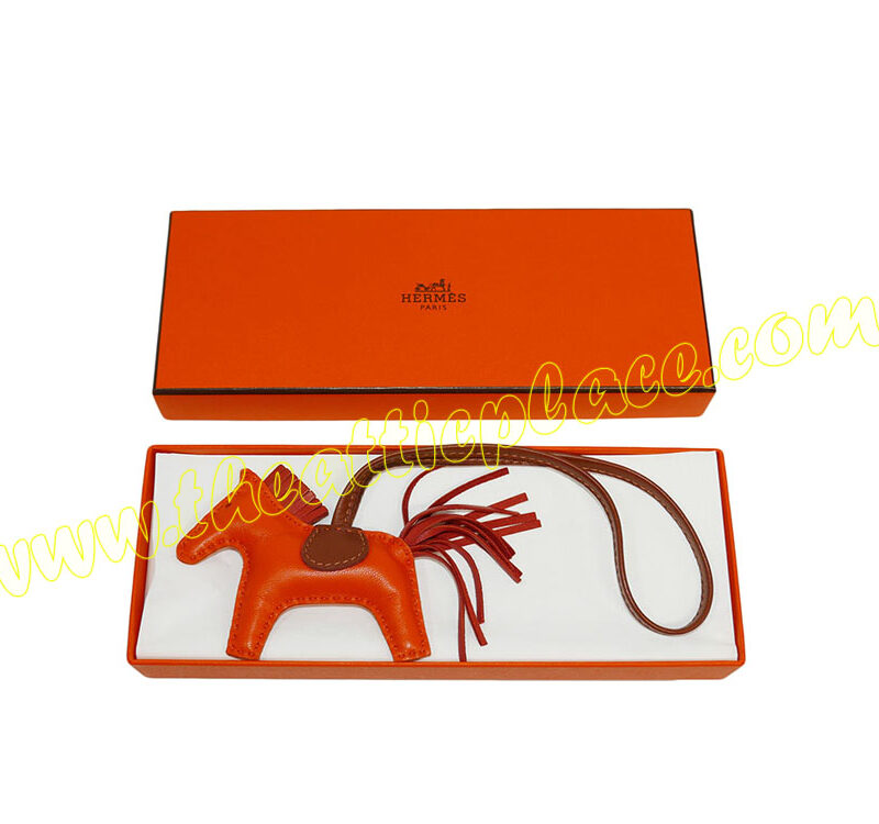 Hermes Rodeo PM Feu/ Fauve Duo Color Bag Charm-0