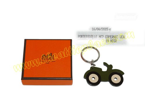 Hermes Motocycle 2 Colors Swift Leather Chain Key Holder/ Bag Charm-0