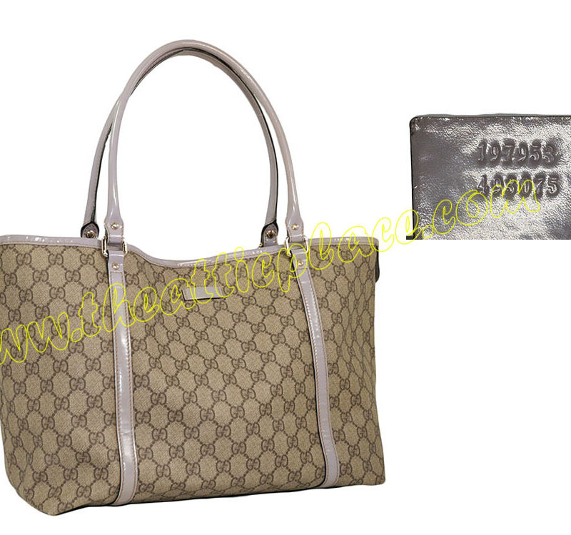 Gucci 197953 PVC GG Joy Lilac Patent Shopping Tote-0