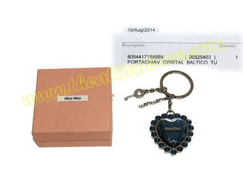 Miu Miu Blue Crystal Batico Key holder/ Bag Charm-0