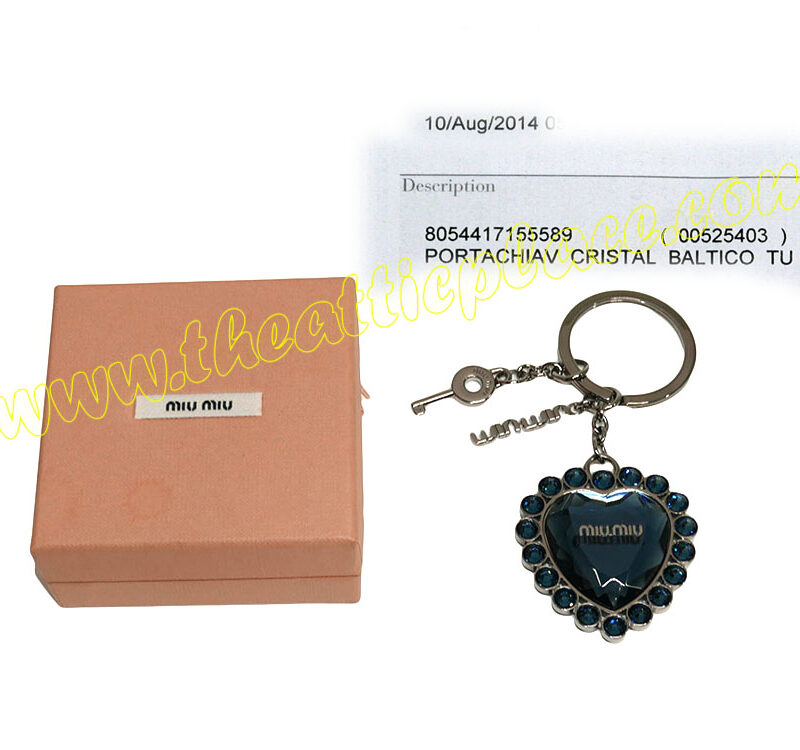 Miu Miu Blue Crystal Batico Key holder/ Bag Charm-0