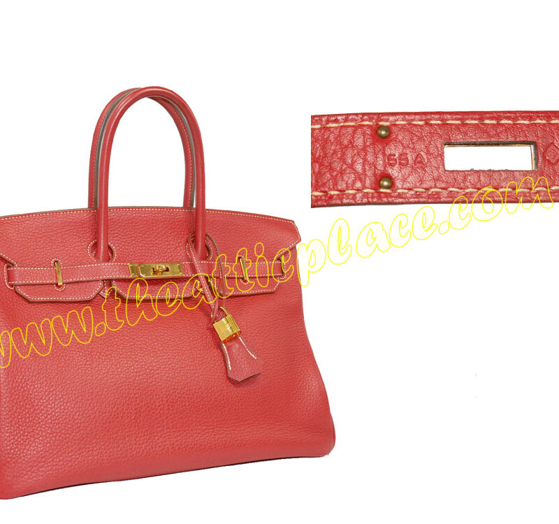 Hermes Birkin 35 Sanguine Clemence O Stamp Gold Hardware-0