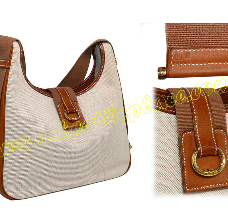 Hermes Vintage 30cm Tsaka Bag in Beige / Barenia Leather Gold Hardware Shoulder/ Messenger 2- way Bag-0