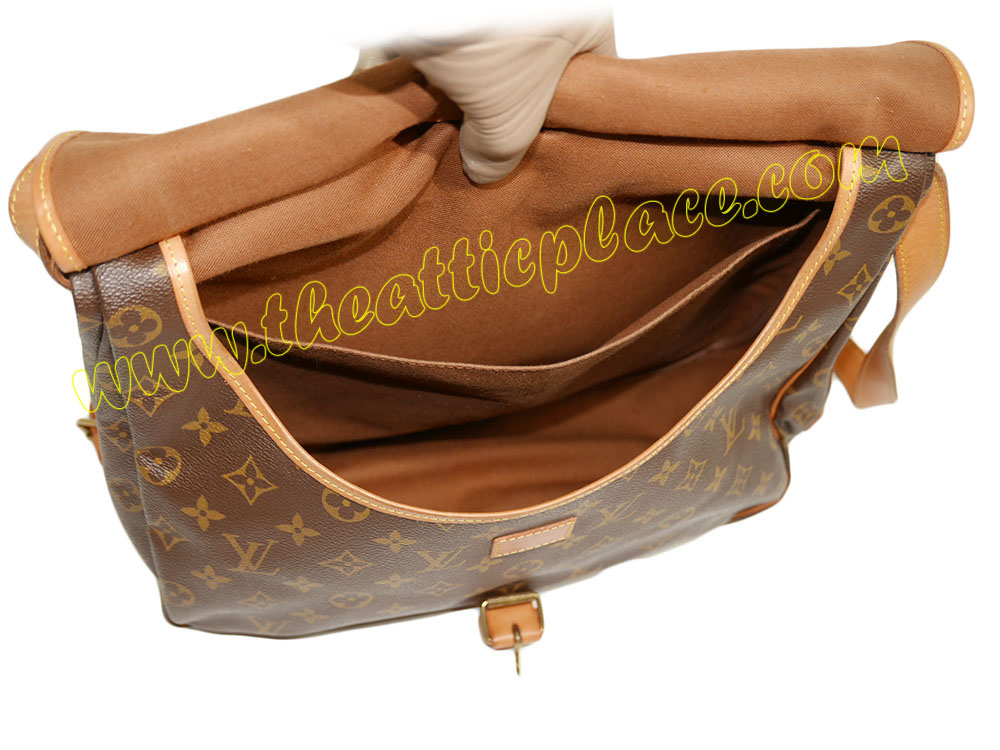 Louis Vuitton M42254 Saumur 35 Large Vintage Messenger Sling Bag for Unisex-36890