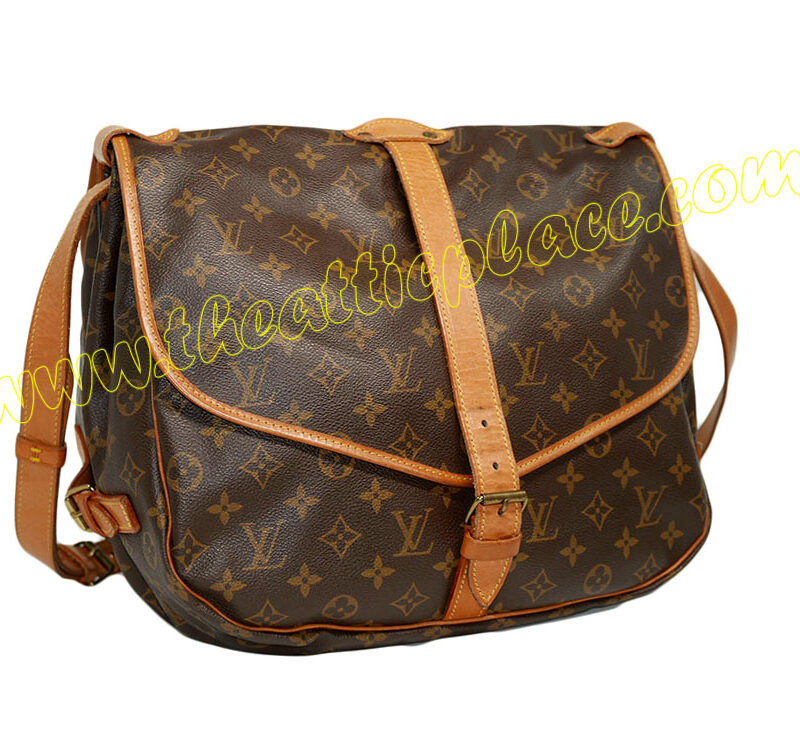 Louis Vuitton M42254 Saumur 35 Large Vintage Messenger Sling Bag for Unisex-0