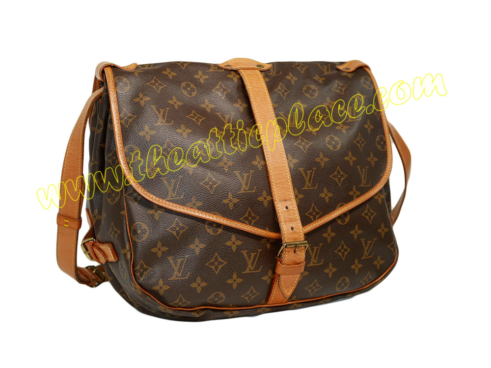 Louis Vuitton M42254 Saumur 35 Large Vintage Messenger Sling Bag for Unisex-0