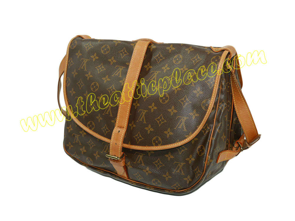 Louis Vuitton M42254 Saumur 35 Large Vintage Messenger Sling Bag for Unisex-36889
