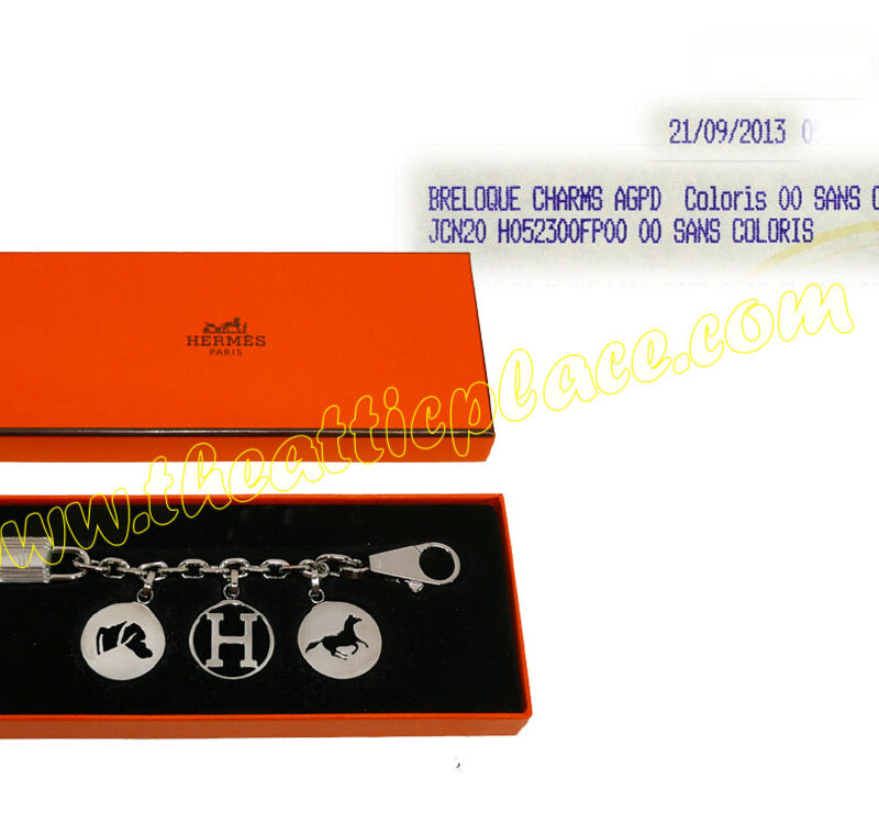 Hermes Olga Breloque Palladium Bag Charm for Birkin -0