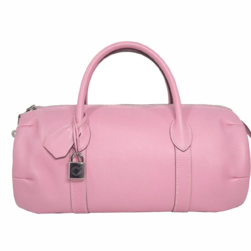 Hermes Pink Swift Polochon 32cm N Stamp Boston Tote Bag-0