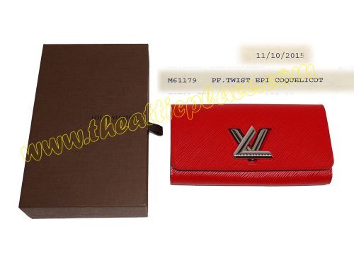 Louis Vuitton M61179 Epi Coquelicot Twist Wallet Long Wallet-0