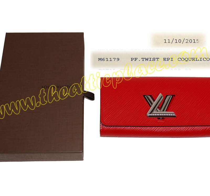 Louis Vuitton M61179 Epi Coquelicot Twist Wallet Long Wallet-0