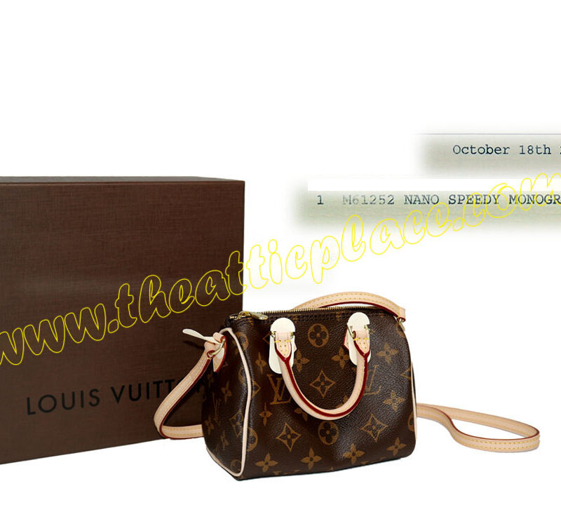 Louis Vuitton M61252 Monogram Canvas Nano Speedy Mini-0