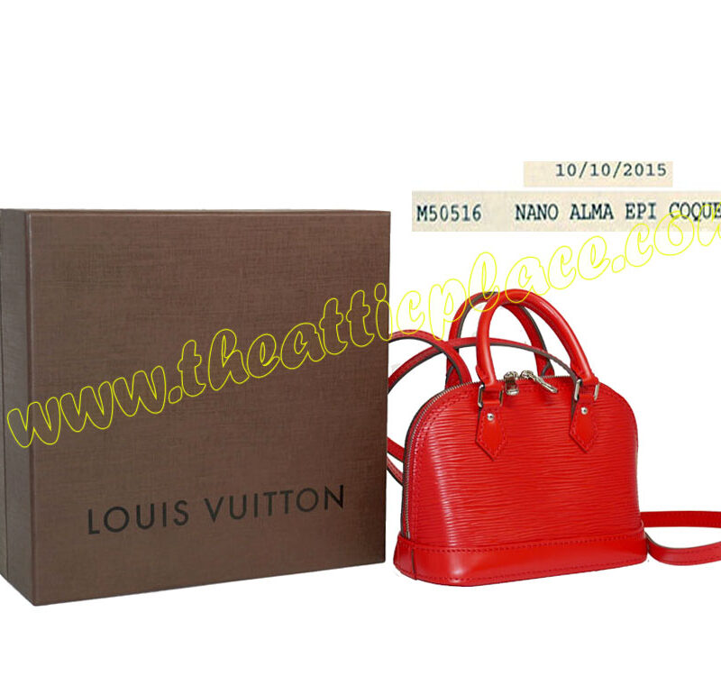 Louis Vuitton M50516 Nano Alma Epi Coquelicot Tote-0