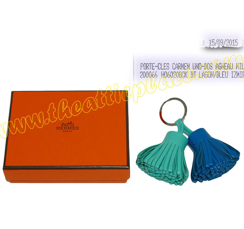 Hermes Carmen Duo Blue Izmir / Lagoon Bag Charm-0