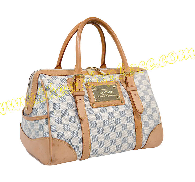 Louis Vuitton N52001 Damier Azur Berkeley (DU2088) Boston Tote-0