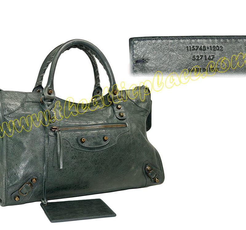 Balenciaga 115748 Dark Grey Classic City Tote / Shoulder Bag-0