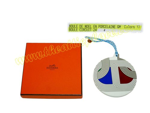 Hermes Petit H Limited Edition Porcelain Round Charm For Christmas / New Year-0