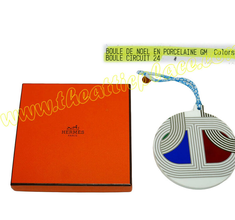 Hermes Petit H Limited Edition Porcelain Round Charm For Christmas / New Year-0