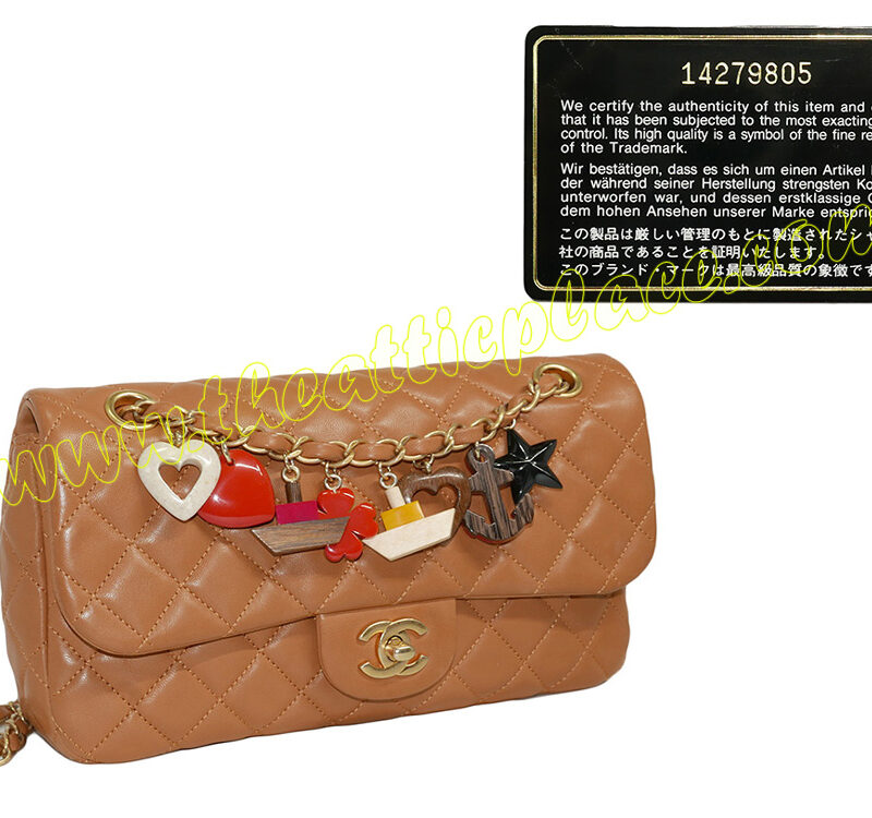 Chanel 14279805 Camel Lambskin 2011 Cruise Limited Edition Nautical Charms Mat Gold Hardware-0
