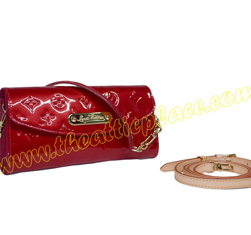 Louis Vuitton Vernis M93543 Pomme d'amour Sunset Boulevard + additional Strap Wallet on Chain/ Clutch/ Shoulder/ Sling Bag-0