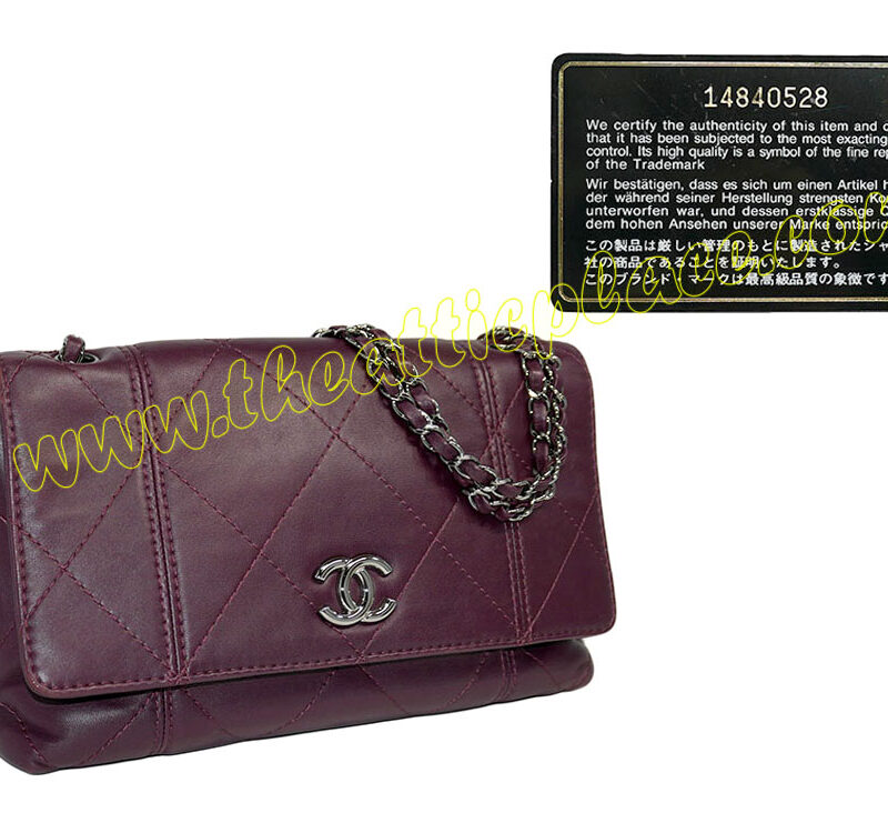 Chanel 14840528 Burgundy Red Lambskin Quilted Single Flap Silver Hardware Bag-0