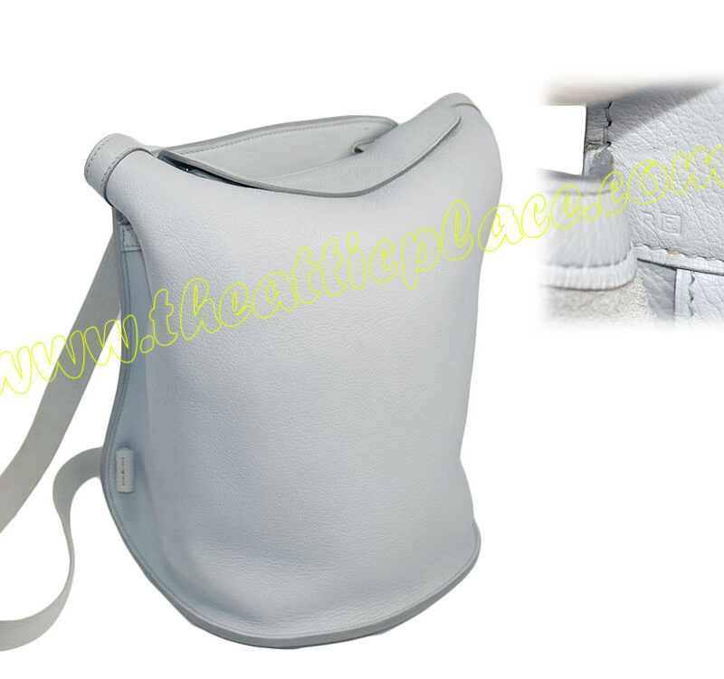 Hermes Sherpa PM Gris Perle Clemence Leather E Stamp Backpack Bag-0