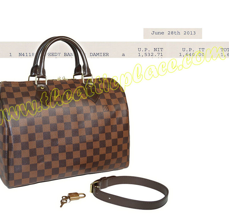 Louis Vuitton N41367 Damier Canvas Speedy 30 Bandouliere with Shoulder Strap -0