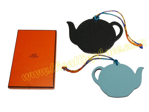Hermes Petit H Leather Tea Pot Bag Charm for Birkin/ Kelly/ Lindy-0