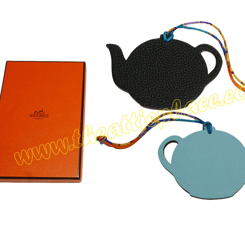 Hermes Petit H Leather Tea Pot Bag Charm for Birkin/ Kelly/ Lindy-0