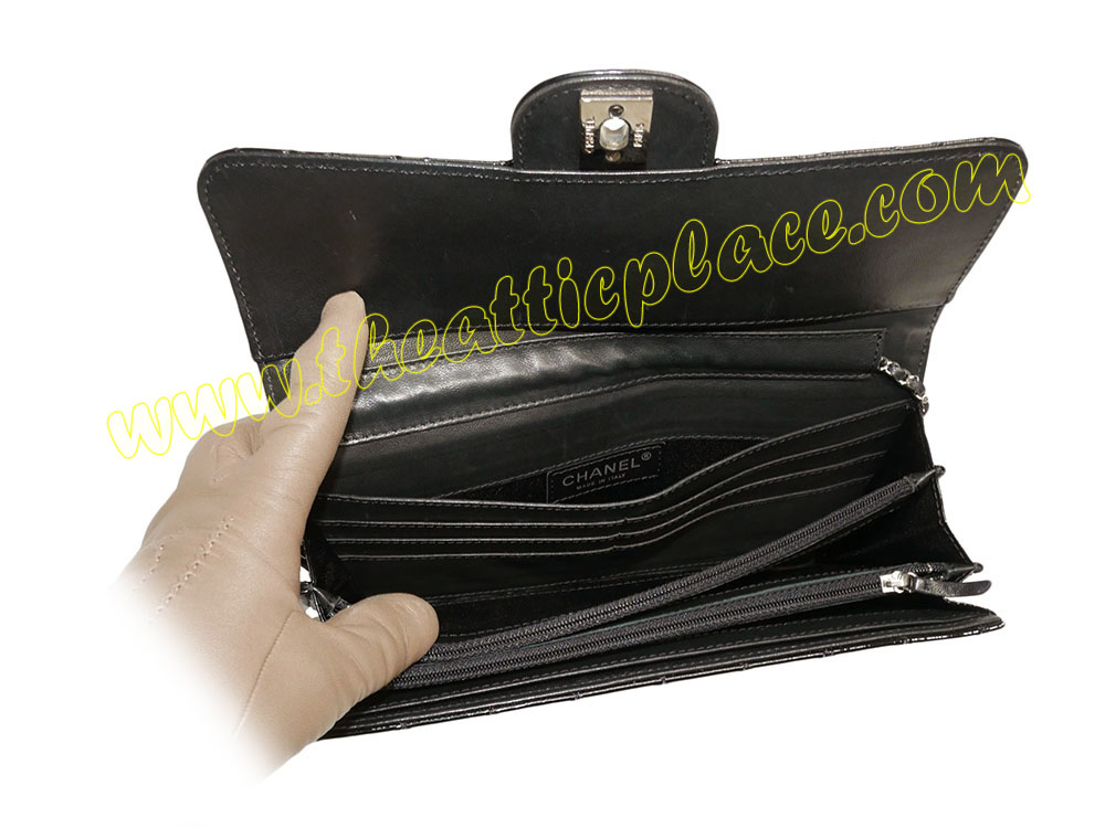 Chanel 14278065 Black Patent Wallet on Chain / Long Clutch -38011