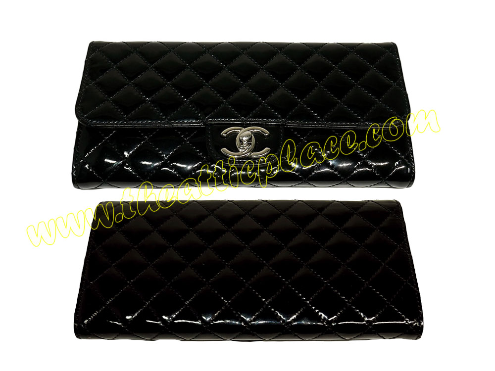 Chanel 14278065 Black Patent Wallet on Chain / Long Clutch -38010