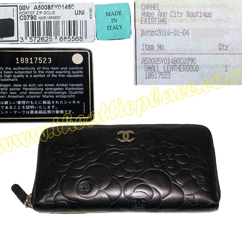 Chanel 18817523 Black Camellia Zippy Long Wallet-0