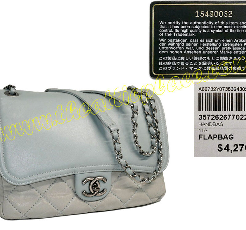 Chanel 15490032 Greylish Blue Velvet Leather Jumbo Zip Flap Shoulder/ Cross Body Bag-0