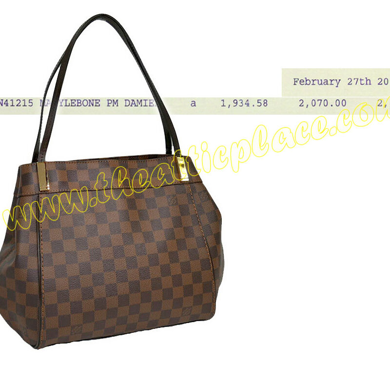 Louis Vuitton N41215 Damier Canvas Marylebone PM (DU4173) Document/ Shopping Bag-0