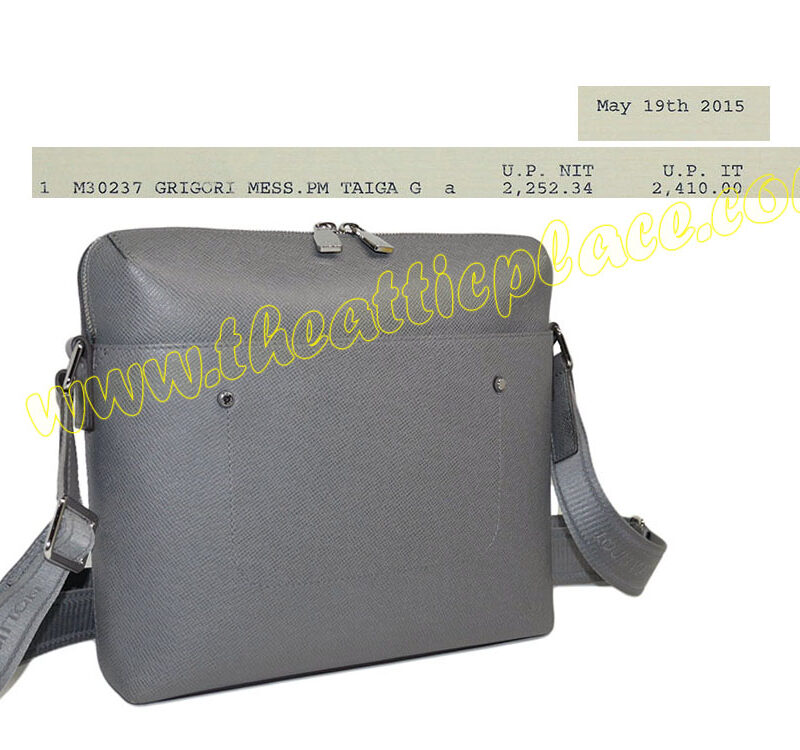 Louis Vuitton M30237 Taiga Glacier Grigori Messenger PM (DR1185) Messenger Bag-0
