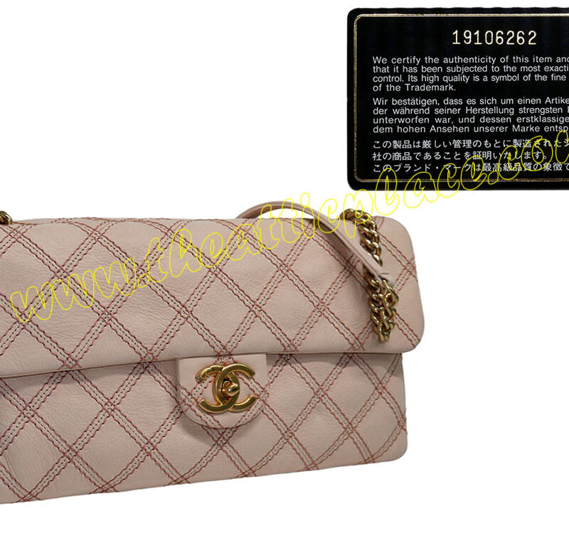 Chanel 19106262 Rose Pink Stitch Nubuck Leather 3C Mat Gold Hardware -0
