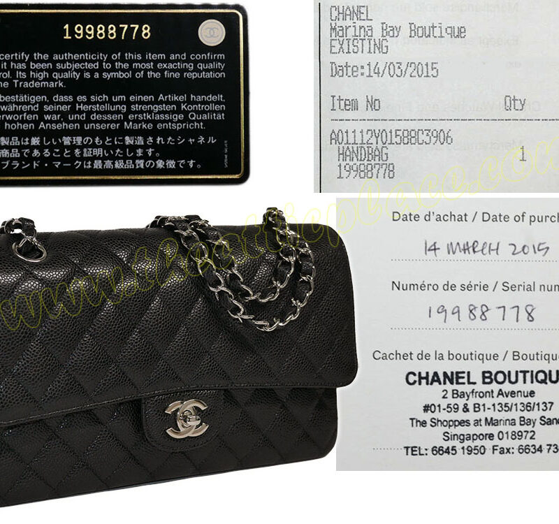 Chanel 19988778 Black Caviar Medium Flap Silver Hardware-0