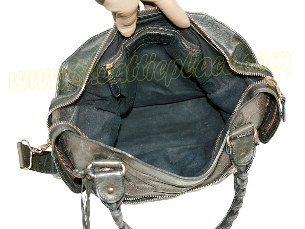 Balenciaga 173084 Anthracite Giant 21 City Bag in Rose Gold Hardware-38891