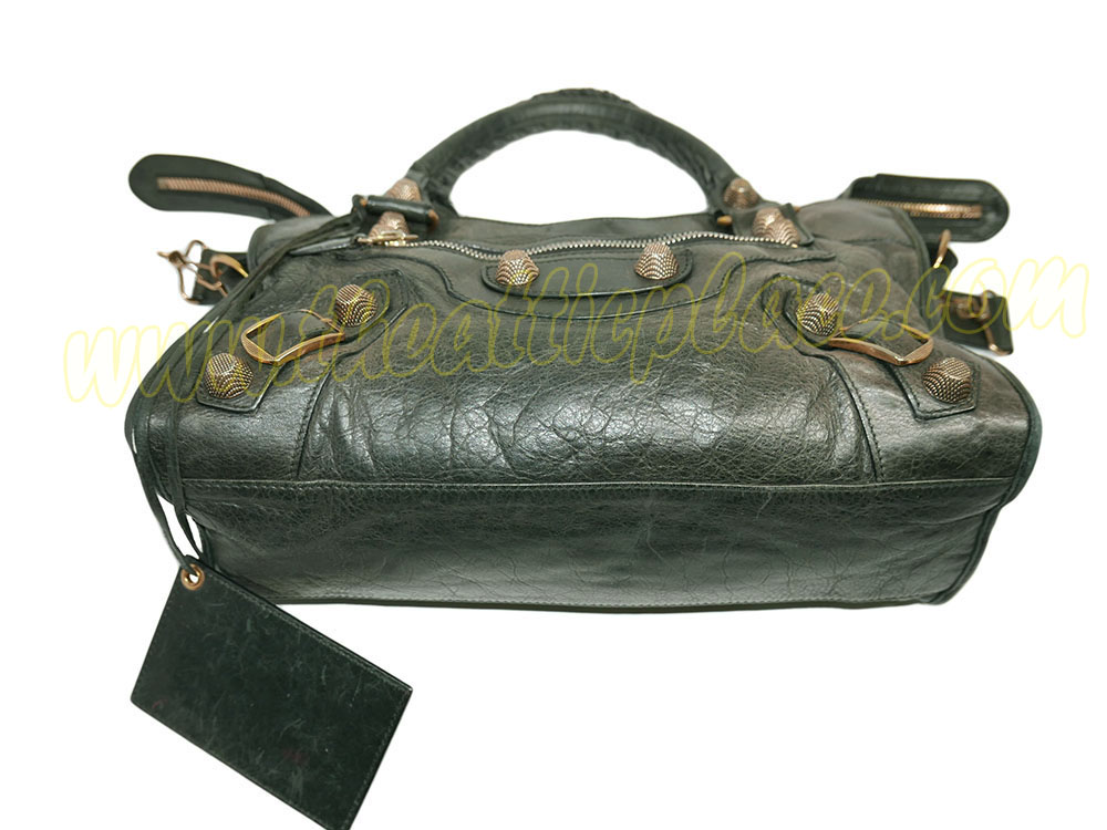 Balenciaga 173084 Anthracite Giant 21 City Bag in Rose Gold Hardware-38890