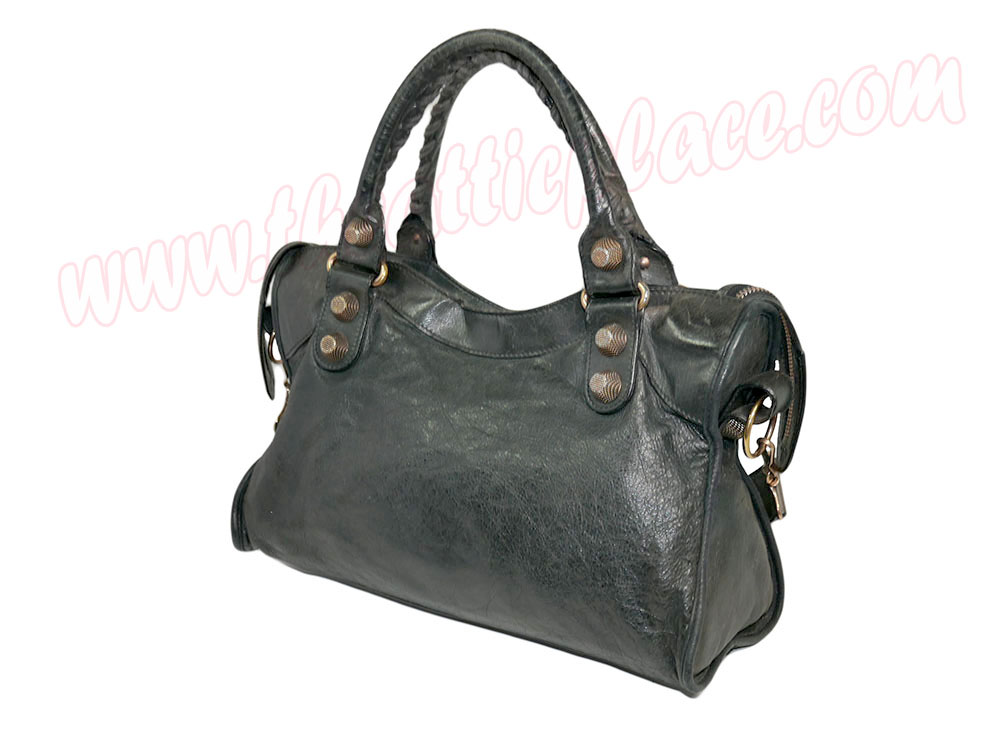 Balenciaga 173084 Anthracite Giant 21 City Bag in Rose Gold Hardware-38892