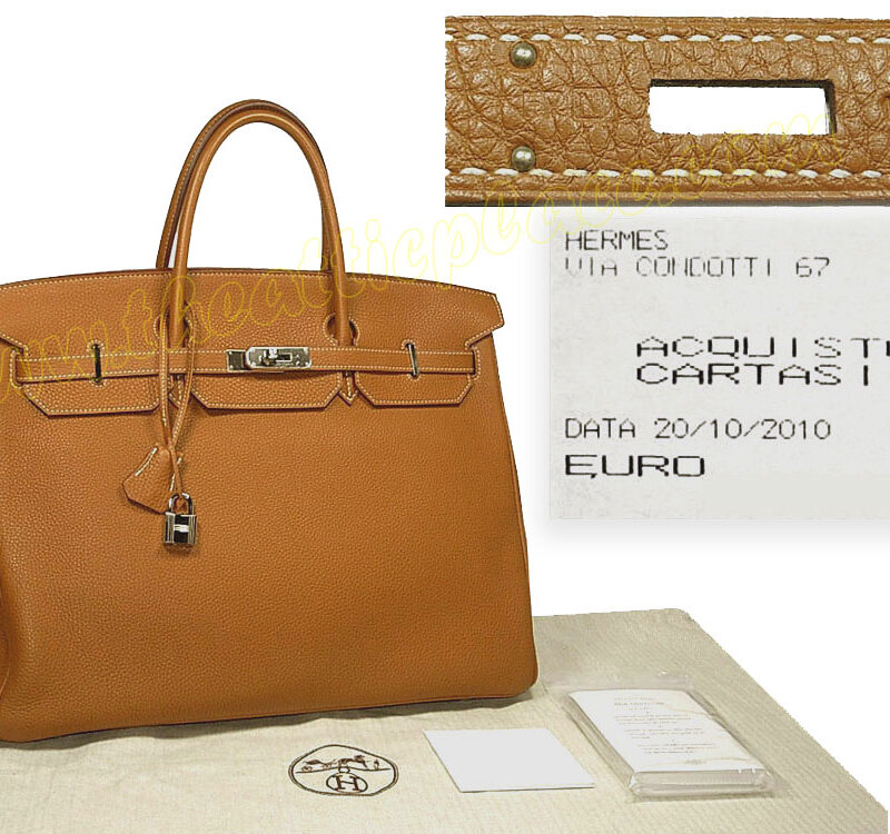 Hermes Birkin 40 Gold Togo Leather N Stamp Palladium Hardware for Unisex -0