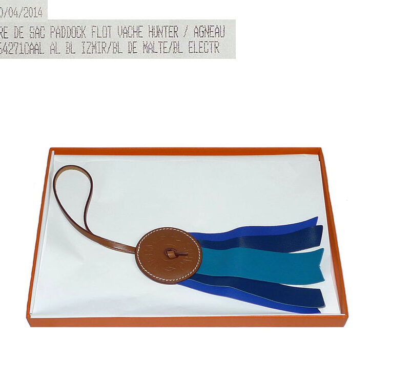 Hermes Sac Paddock Flot Blue Izmir / Blue Electric Bag Charm-0
