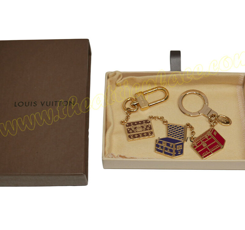 Louis Vuitton Limited Multicolor Trunks Gold-Tone Bag Charm-0