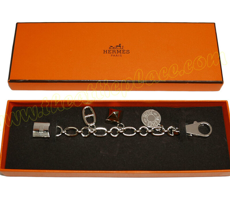 Hermes Medor Olga Olga Key Chain/ Bag Charm Palladium Hardware for Birkin/ Kelly/ Lindy-0