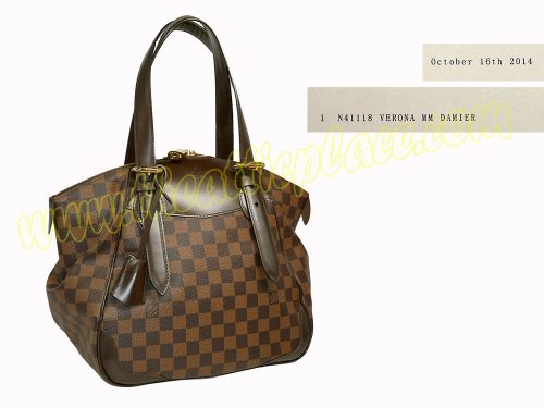 Louis Vuitton N41118 Damier Canvas Veona MM (DU2104)-0