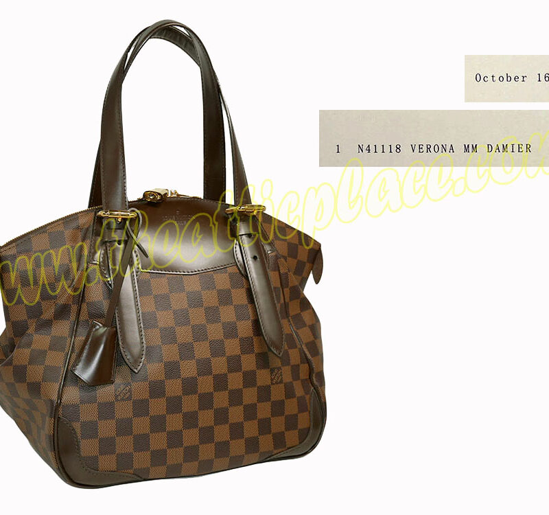 Louis Vuitton N41118 Damier Canvas Veona MM (DU2104)-0