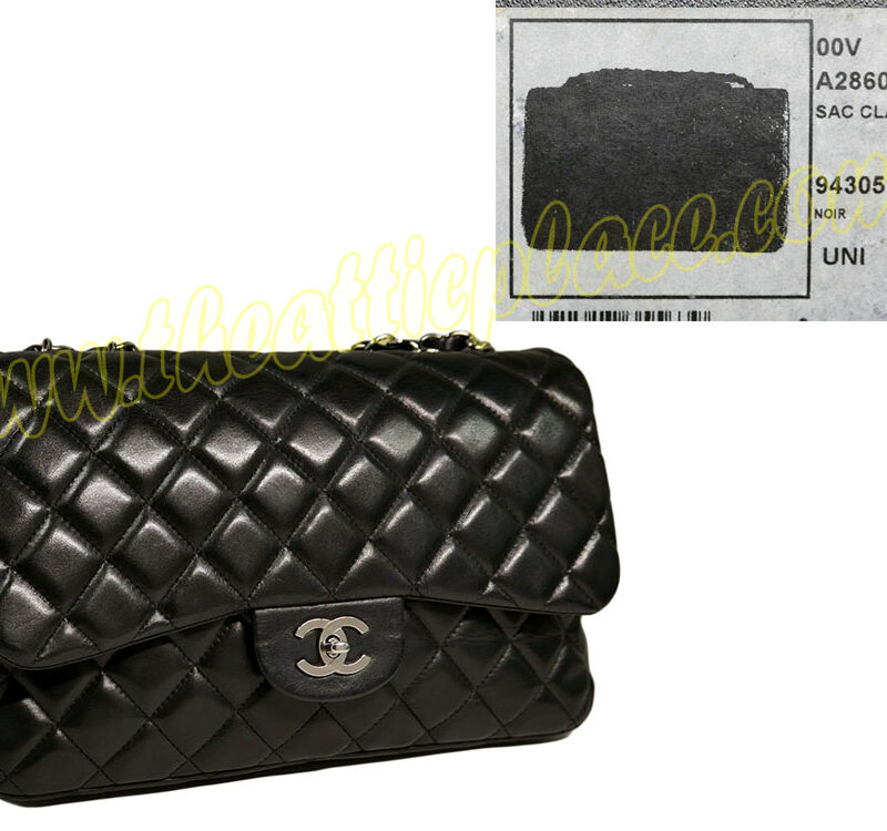 Chanel 12329098 Black Lambskin Jumbo Single Flap Silver Hardware-0