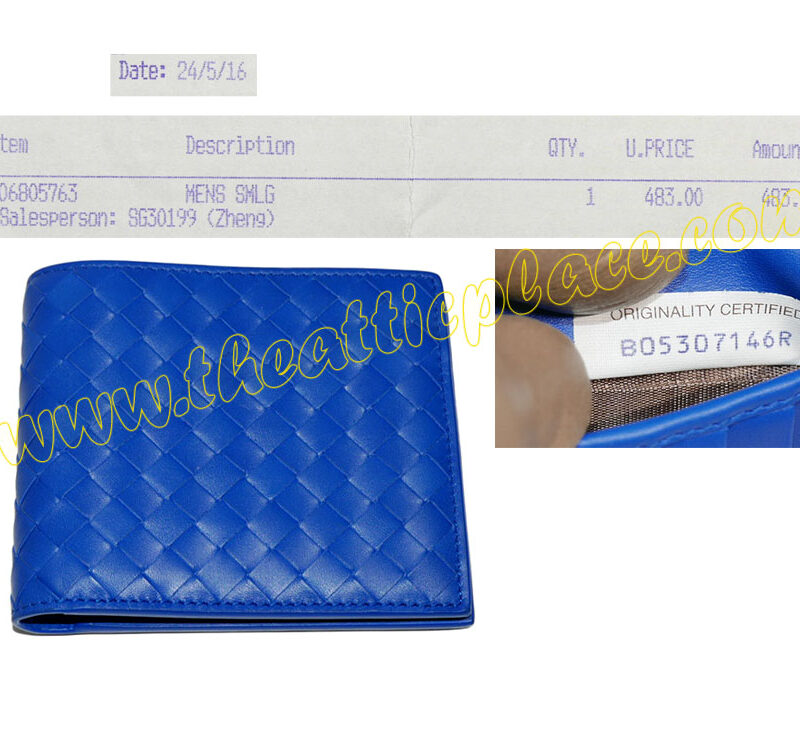 Bottega Veneta Electric Blue Intrecciato VN Leather 8 Cards Men Wallet -0