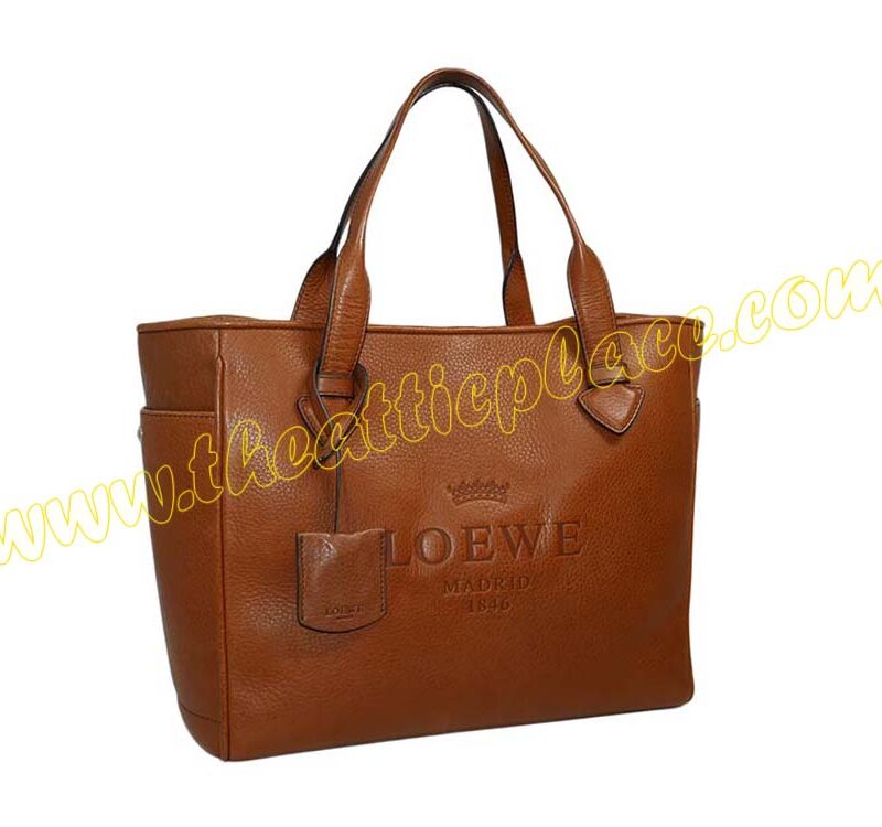 Loewe Camel Calf Leather Document Small Tote -0